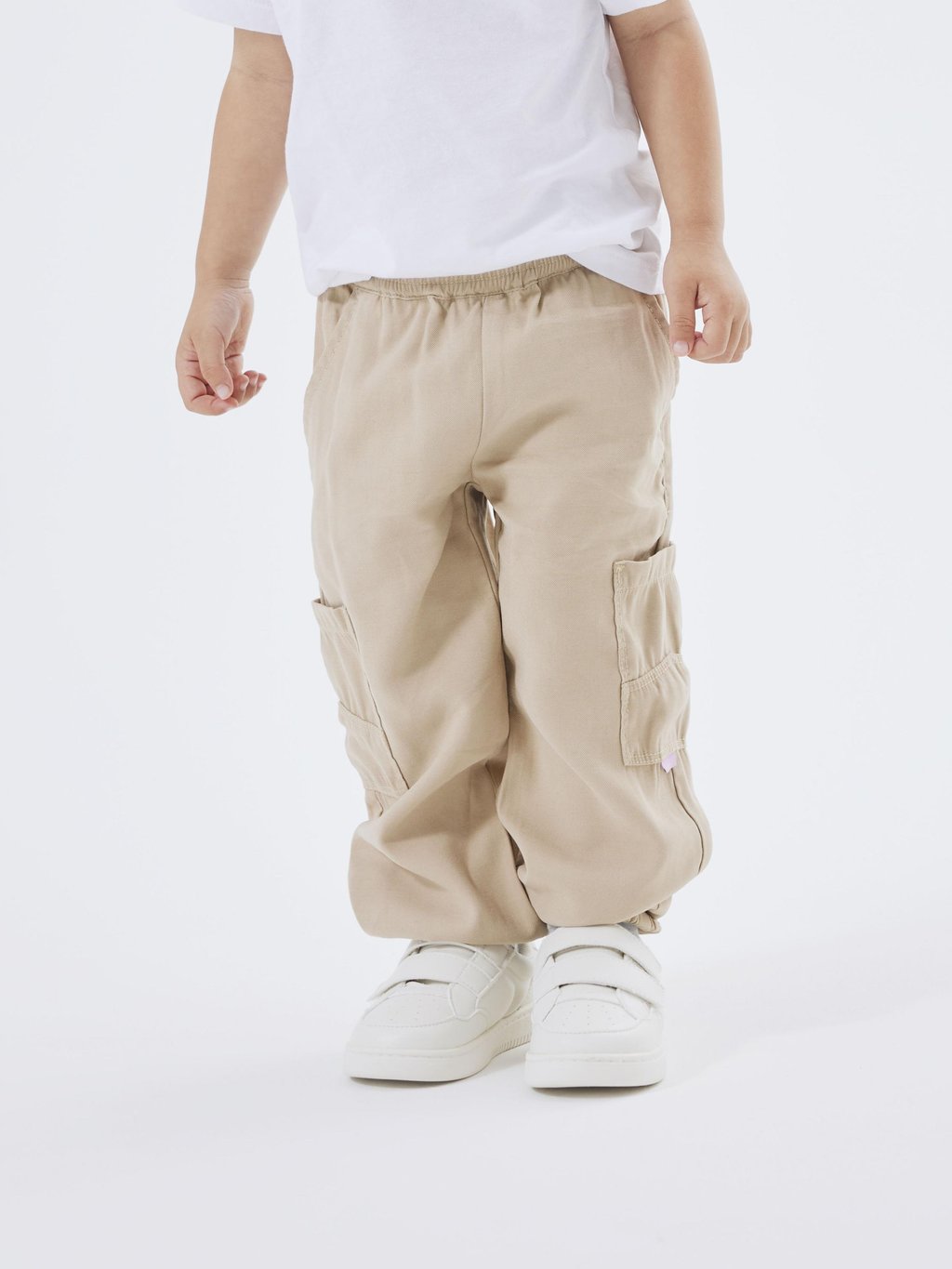 

Брюки из ткани NMFBELLA ROUND PANT Name it, цвет safari