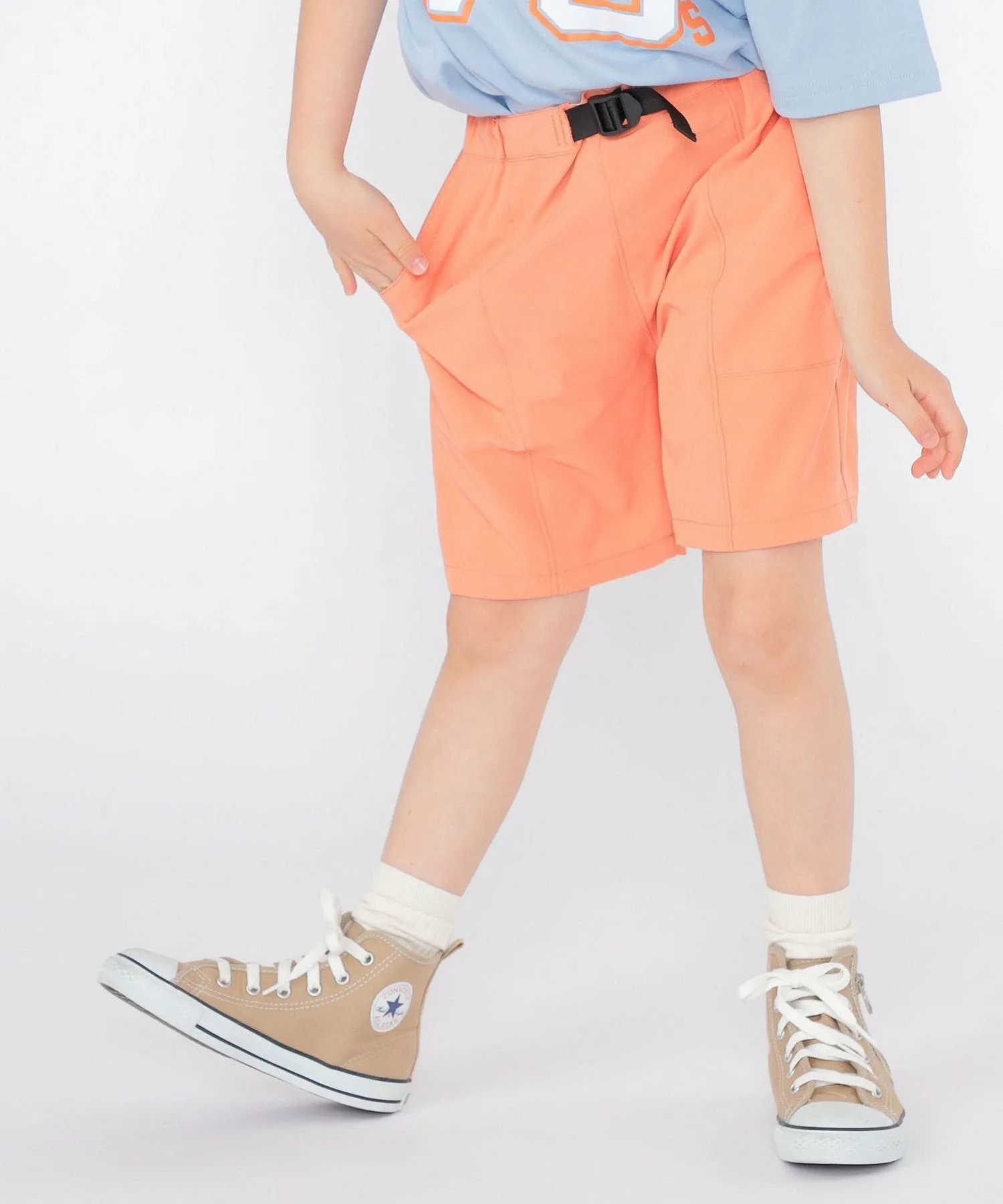 Детские шорты SHIPS: 100–130 см / <Защита от УФ-излучения> с водным принтом SHIPS KIDS, Orange