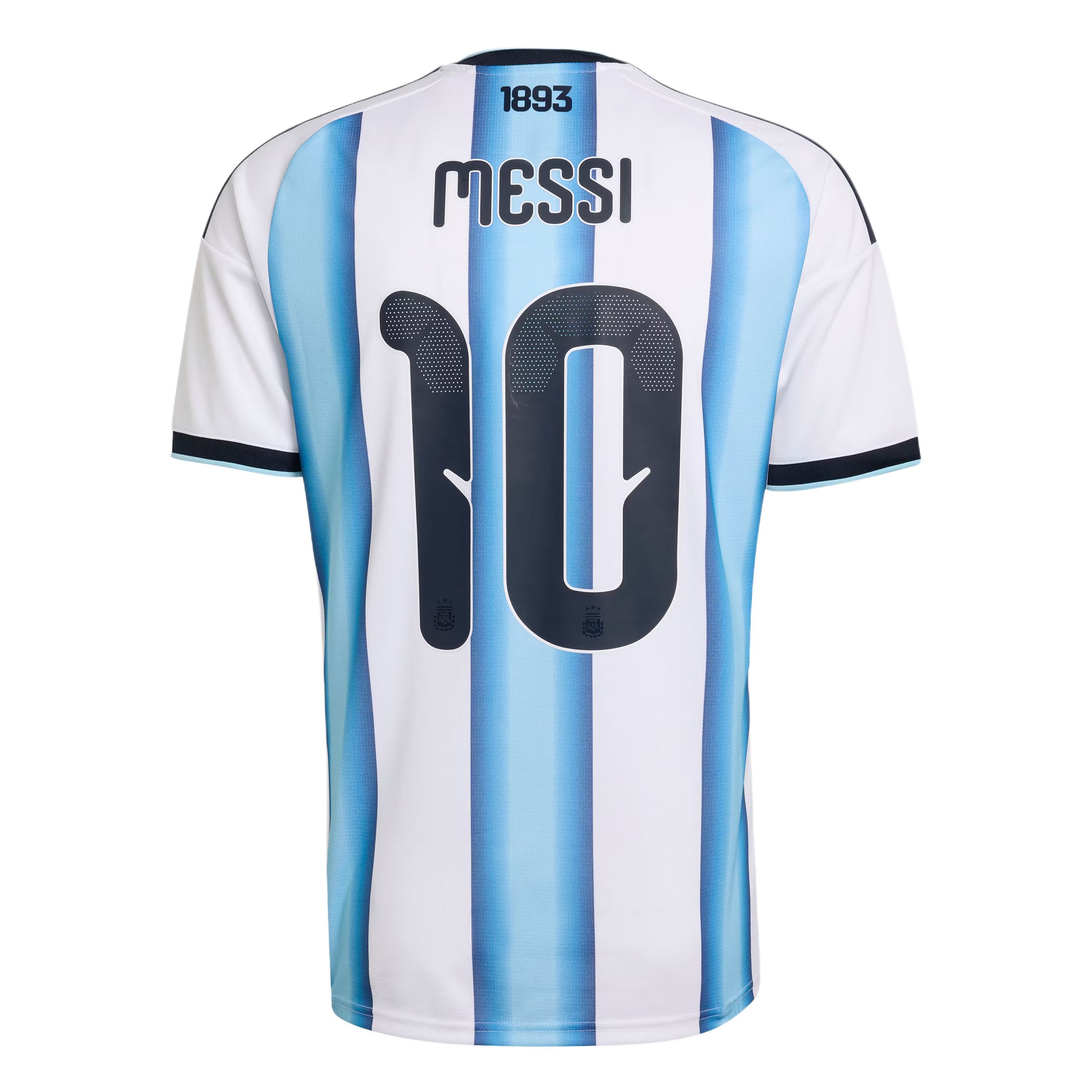 Футбольная майка Argentina FW25 26 HOME REPLICA MESSI для мужчин Adidas, белый/синий — фото 3