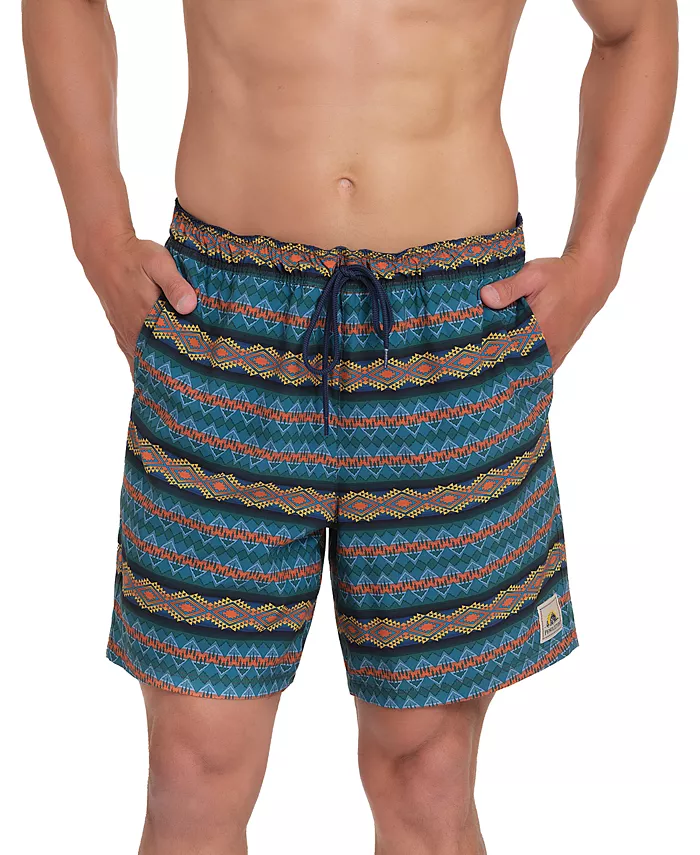

Мужские плавки с принтом 7" Packable Swim Trunk Pendleton, зеленый