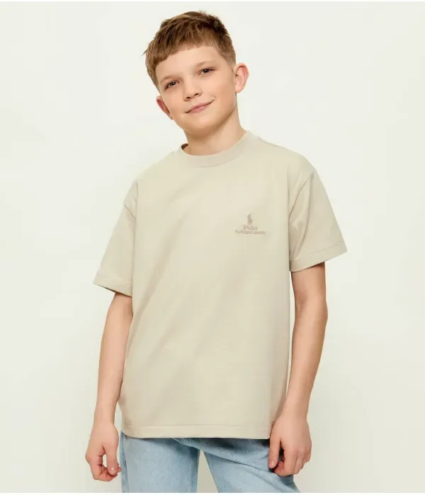 Футболка loose fit Polo Ralph Lauren, бежевый