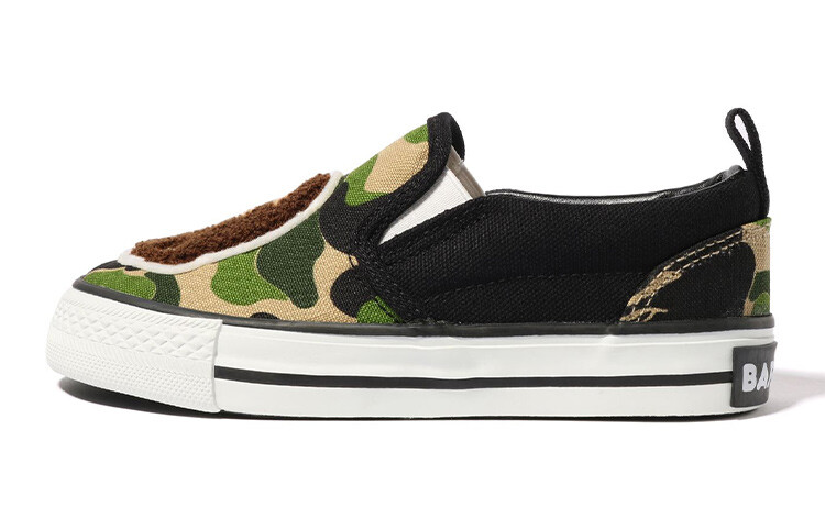 

Кроссовки BAPE A BATHING APE Ape Head Slip On Green ABC Camo PS
