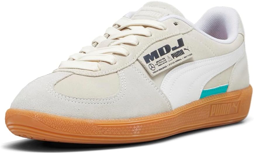 Мужские кроссовки PUMA Mercedes AMG Petronas F1 X Mad Dog Jones Palermo с шнуровкой - Повседневные, Off White, слоновая кость — фото 2