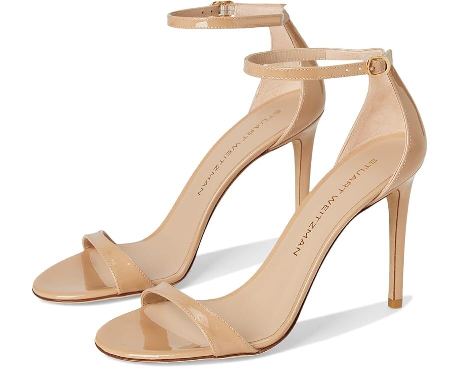 Туфли Stuart Weitzman Nudist Ii Sandal 100, цвет Adobe