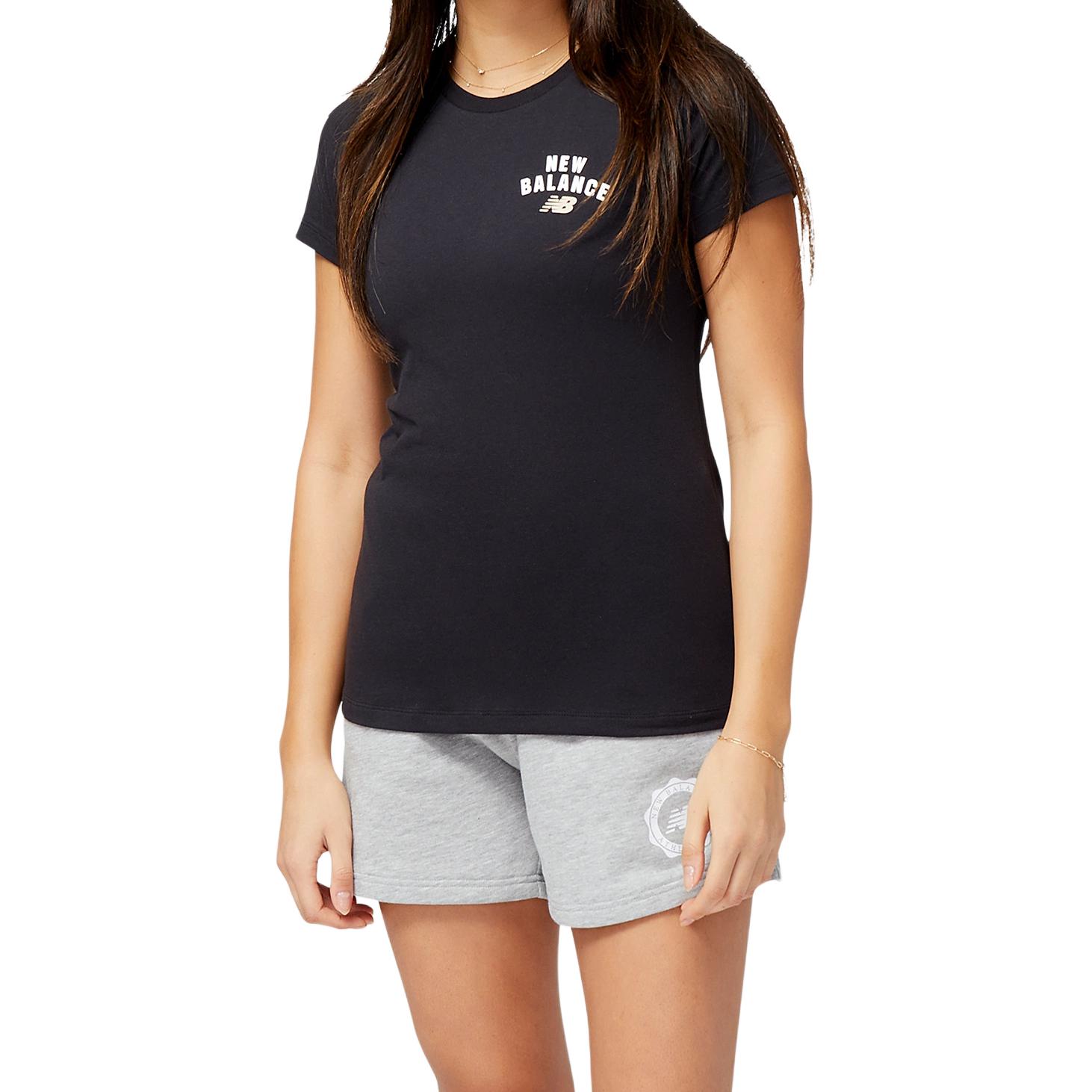 

New Balance Футболка Sports And Leisure Regular женская black, Черный, New Balance Футболка Sports And Leisure Regular женская black