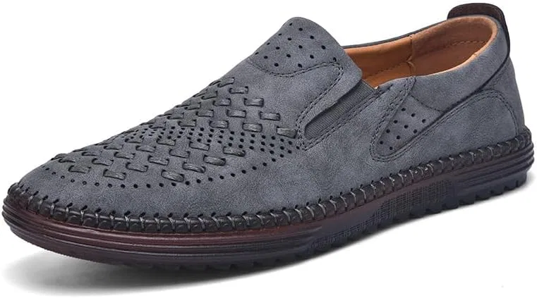 Мокасины кожаные мужские, дышащие, Loafers Blue