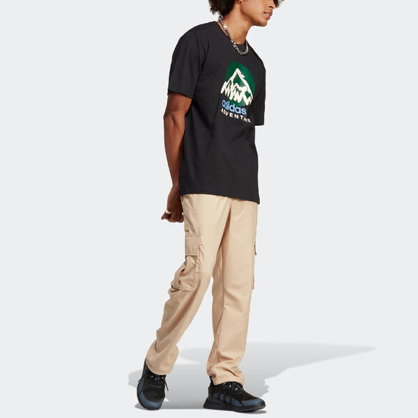 Футболка Adidas Originals Adv MTN Fleece Tee 'Black', черный — фото 4