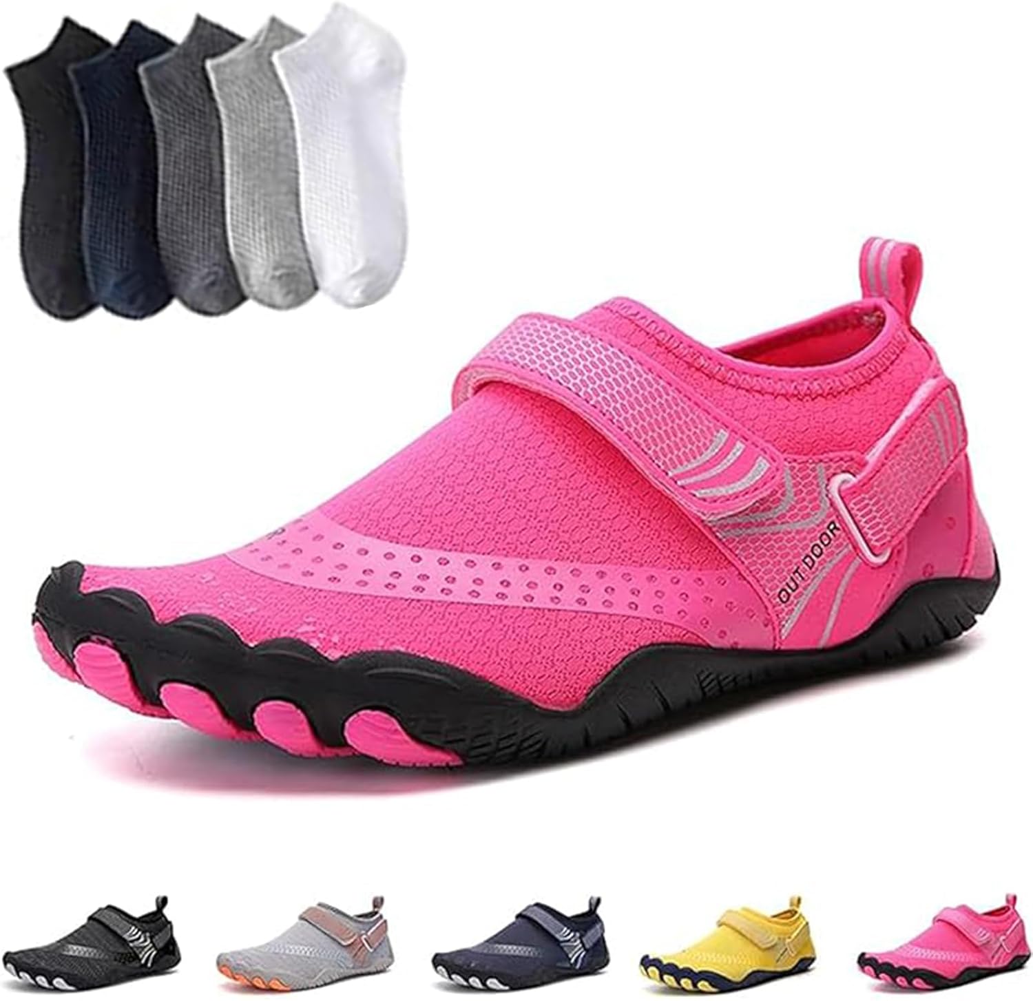 

Кроссовки с широкой носочной частью, дышащие, не скользящие, быстросохнущие, для воды, активного отдыха на улице, плавания, бассейна, пляжа, серфинга, прогулок, йоги на воде, реки, унисекс Giltpeak, красный