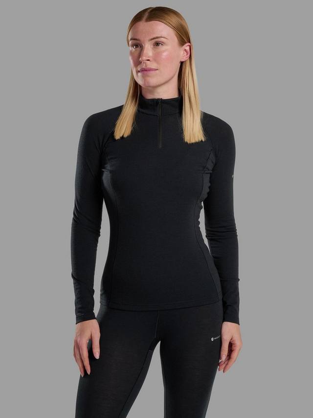 

Топ Malli Zip из шерсти Merino Wool Rich Montane, Black