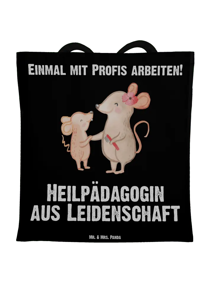 

Сумка для переноски Mr & Mrs Panda Heilpädagogin Leidenschaft, черный