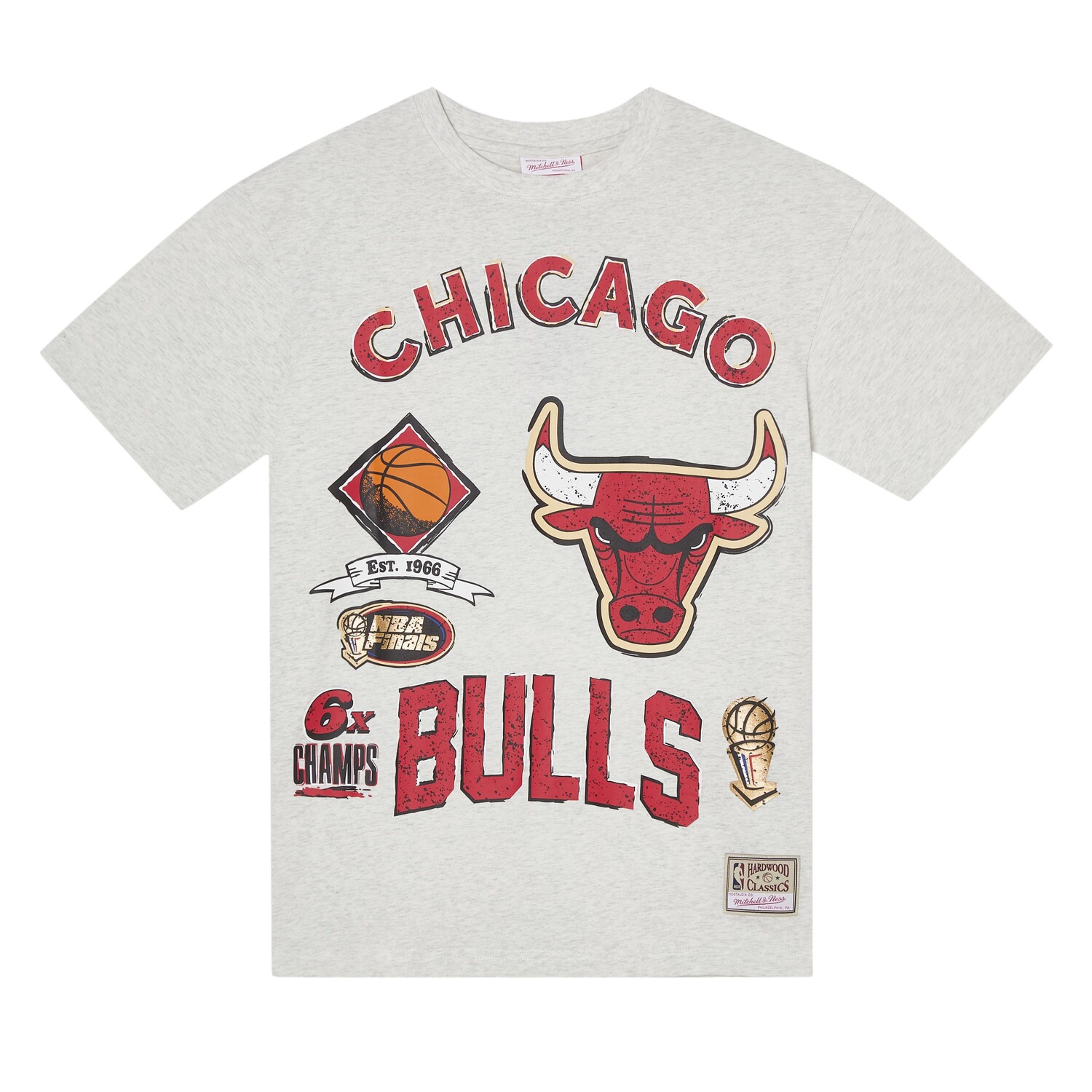 

Футболка Mitchell & Ness унисекс серая Mitchell Ness, серая (с длинным рукавом)