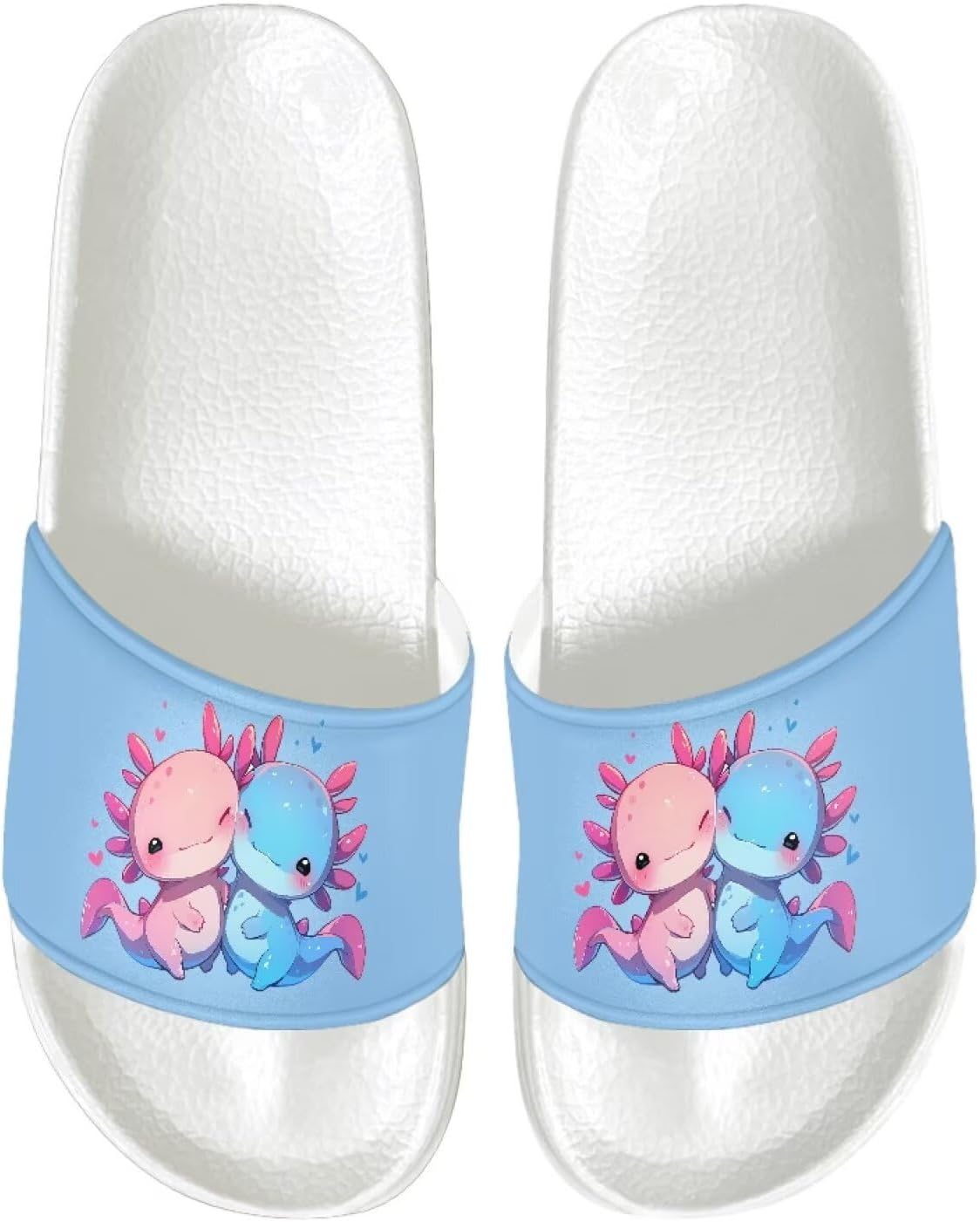 

Женские летние плоские сандалии на шлепке с открытым носком, мягкие шлепанцы, летние нескользящие тапочки Judentidos, Cute Cartoon Axolotl