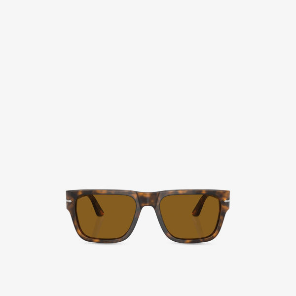 

Po3348S квадратные очки в черепаховой ацетатной оправе Persol, коричневый