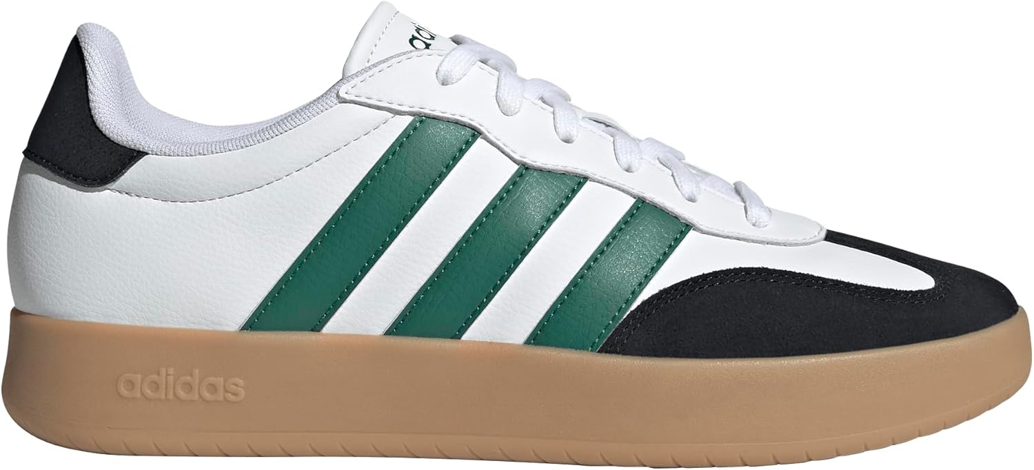 Мужские модные кроссовки Adidas Barreda, белый/черный/зеленый — фото 4