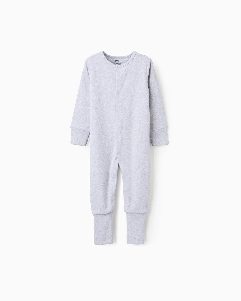 

Детская пижама «расту вместе с тобой» из вязаного трикотажа, с возможностью расширения Zippy, светло-серый