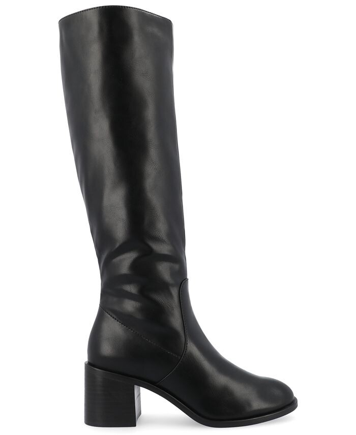 Женские ботинки из пеноматериала Romilly Tru Comfort на широкой ширине, стандартный наборный каблук с круглым носком на блочном каблуке Journee Collection, цвет Black — фото 2