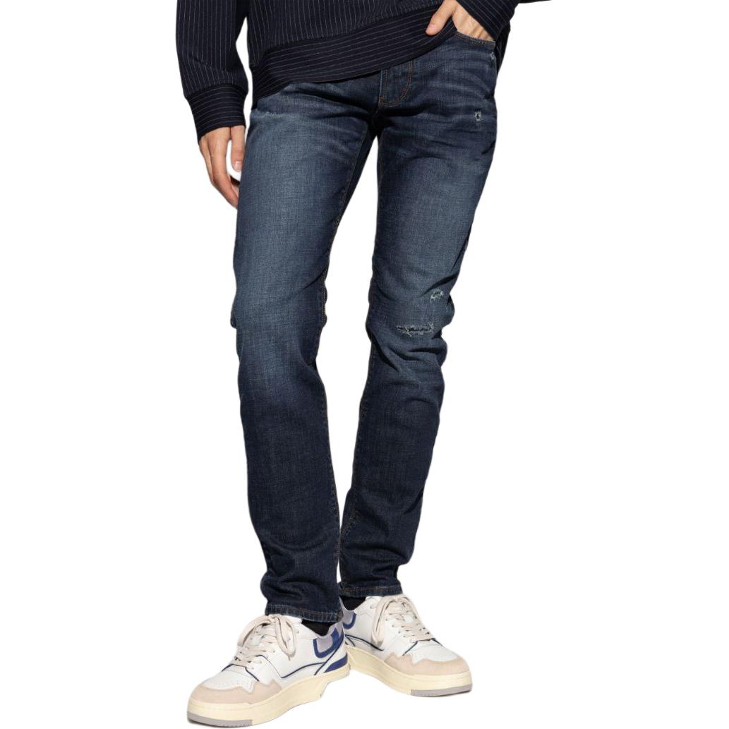 Джинсы Slim fit EMPORIO ARMANI, синие — фото 4
