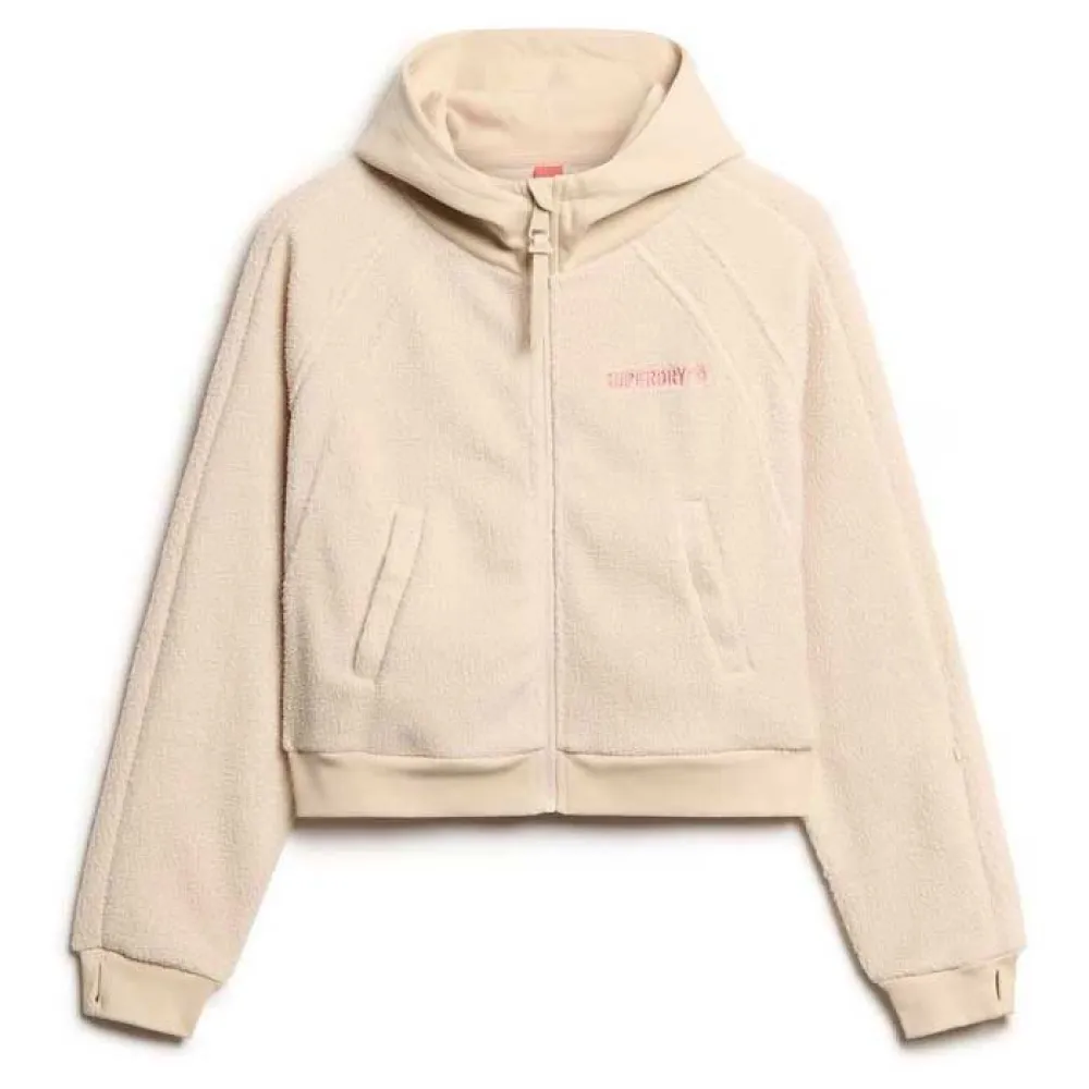 

Толстовка Superdry Active Tech Fleece full zip, бежевый