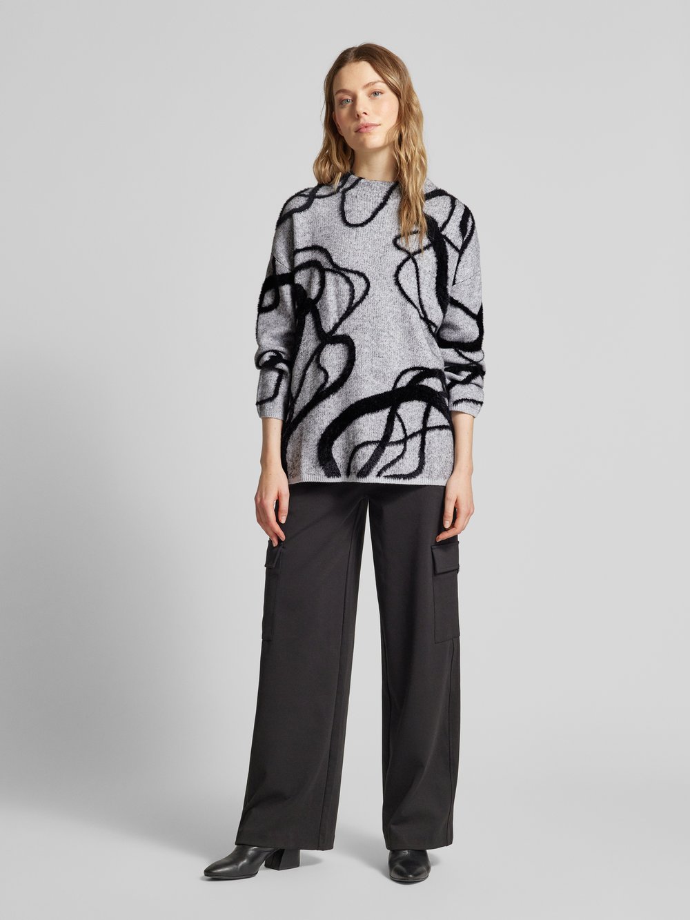 

Вязаный свитер Comfort Fit с хлопком Tom Tailor, светло-серый