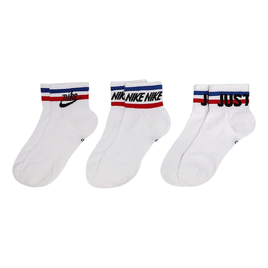 

Носки Nike Athleisure Casual Sports Breathable Mid Tops Socks Couple Style 3 Pairs White, белый