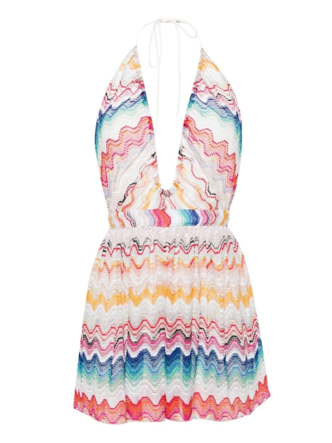 

Missoni комбинезон с открытой спиной и узором зигзаг, белый