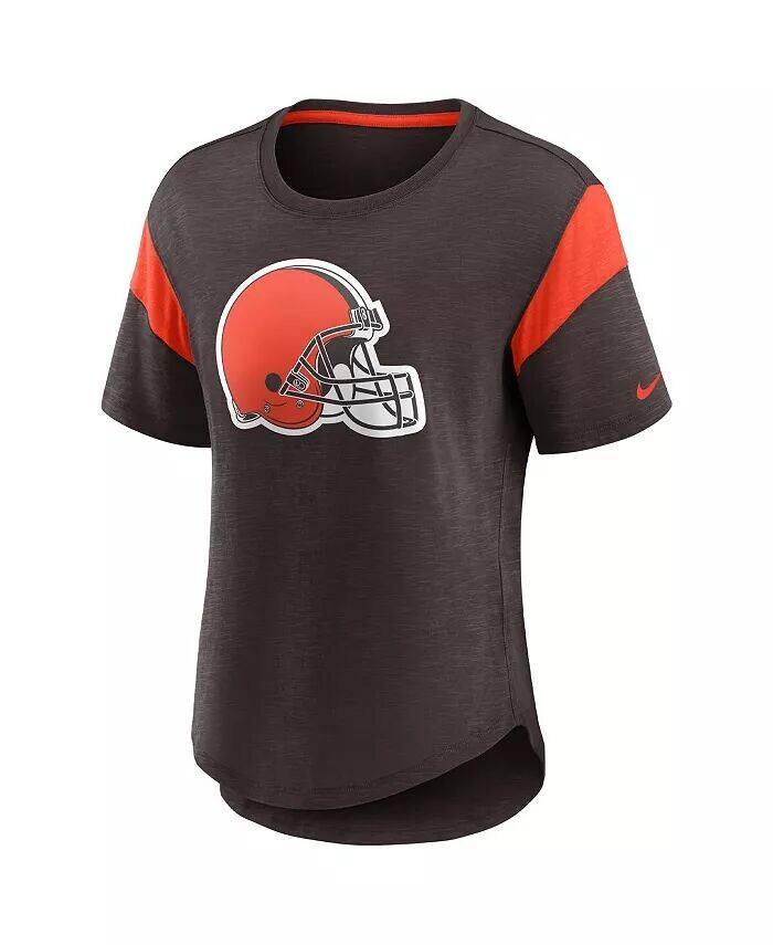 Женский коричневый топ с логотипом Cleveland Browns Primary Nike — фото 2