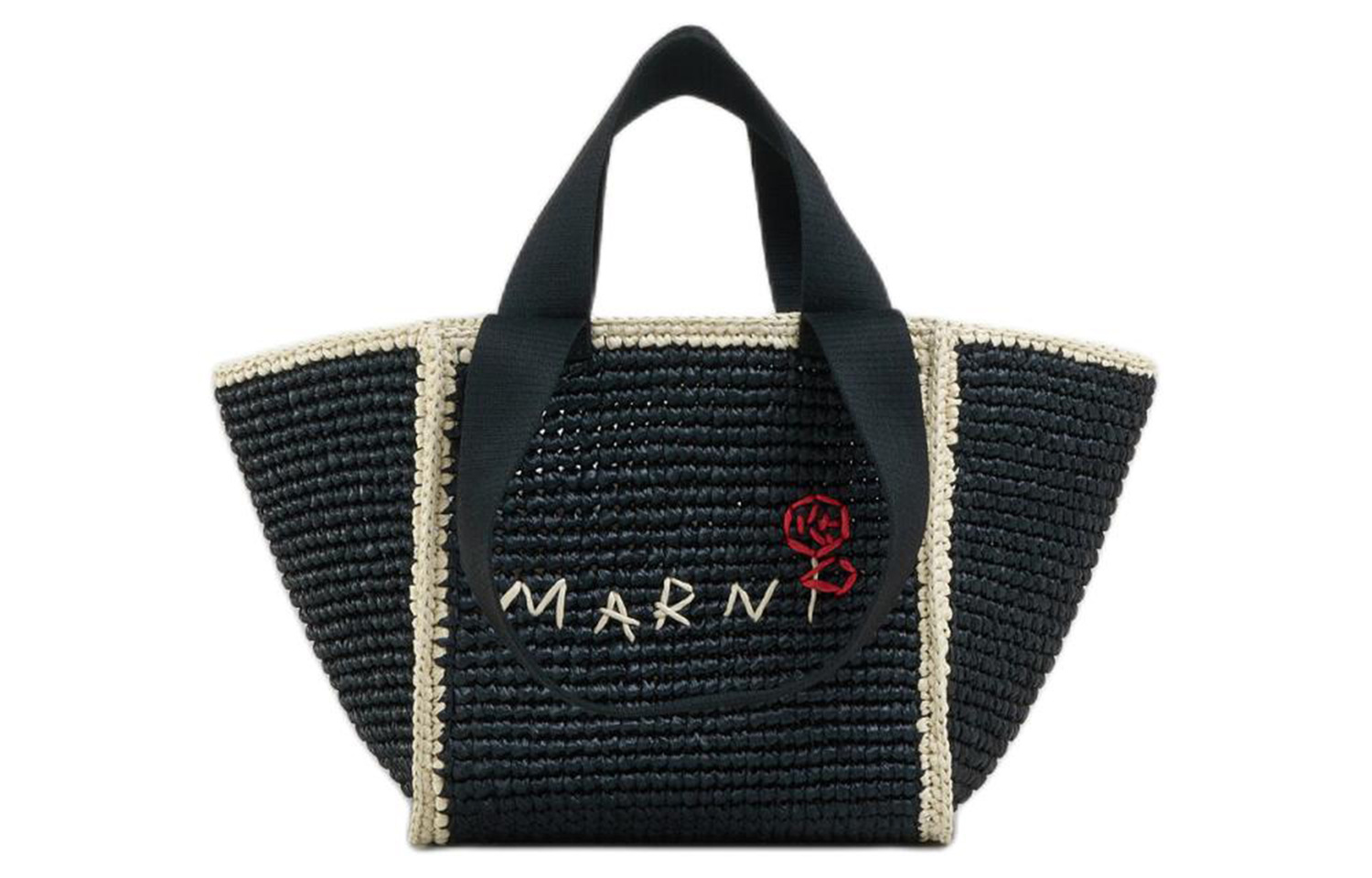 

Сумка-тоут MARNI с верхней ручкой, вышитым логотипом и плетением