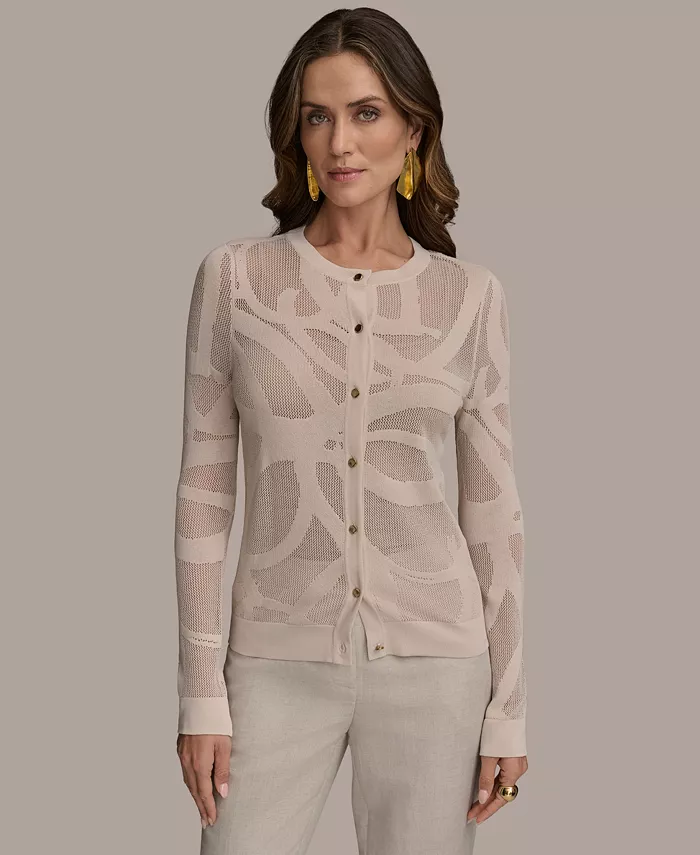 

Женский кардиган Burnout Donna Karan New York, коричневый/бежевый