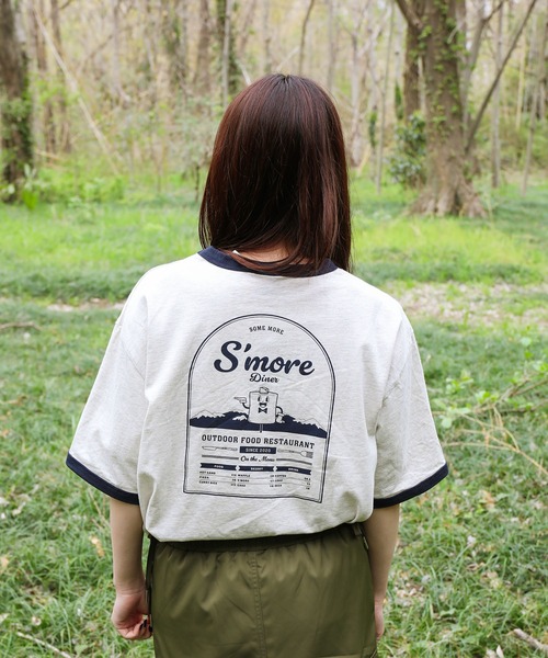 

Футболка с принтом S'more, серая