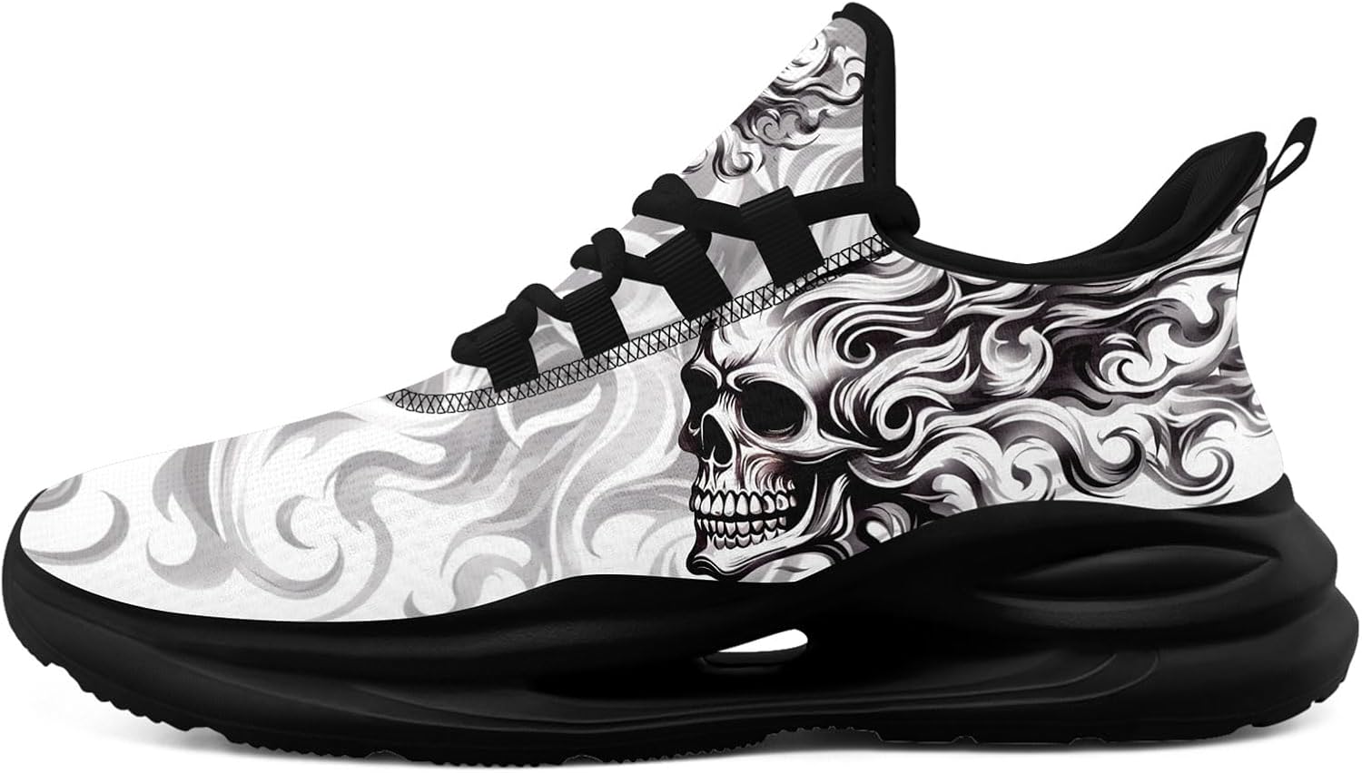 

Кроссовки с черепом для мужчин и женщин, стильная элегантность, готические графические повседневные спортивные кроссовки для тенниса и тренировок Awsole, белый/черный/коричневый