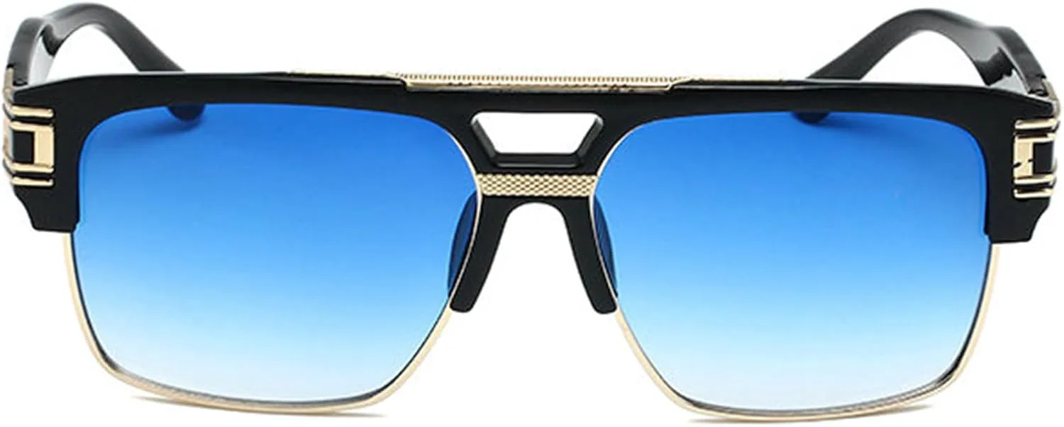 

Willochra Модные квадратные солнцезащитные очки для мужчин и женщин в винтажной металлической оправе. Модные солнцезащитные очки с защитой от УФ-излучения UV400, C3