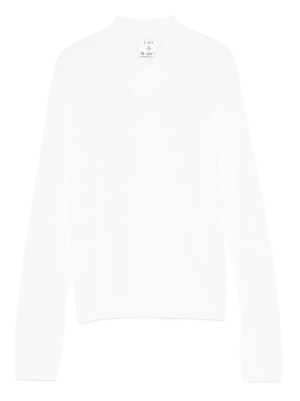 

Футболка с длинными рукавами и V-образным вырезом CASABLANCA, белый