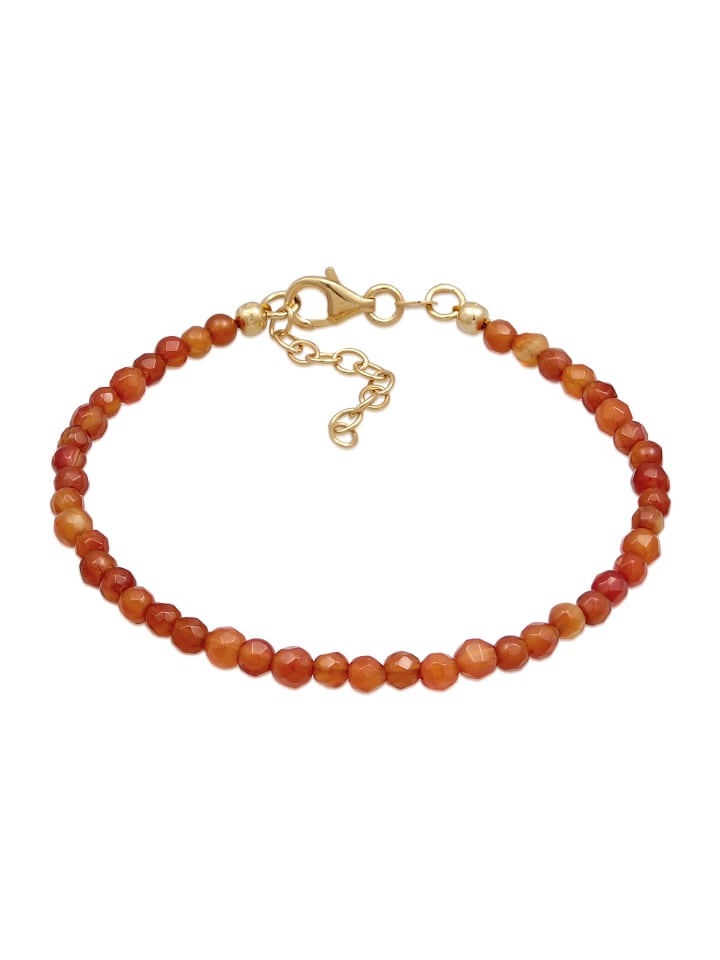 

Elli Браслет из серебра 925 пробы с бусинами оранжевого цвета