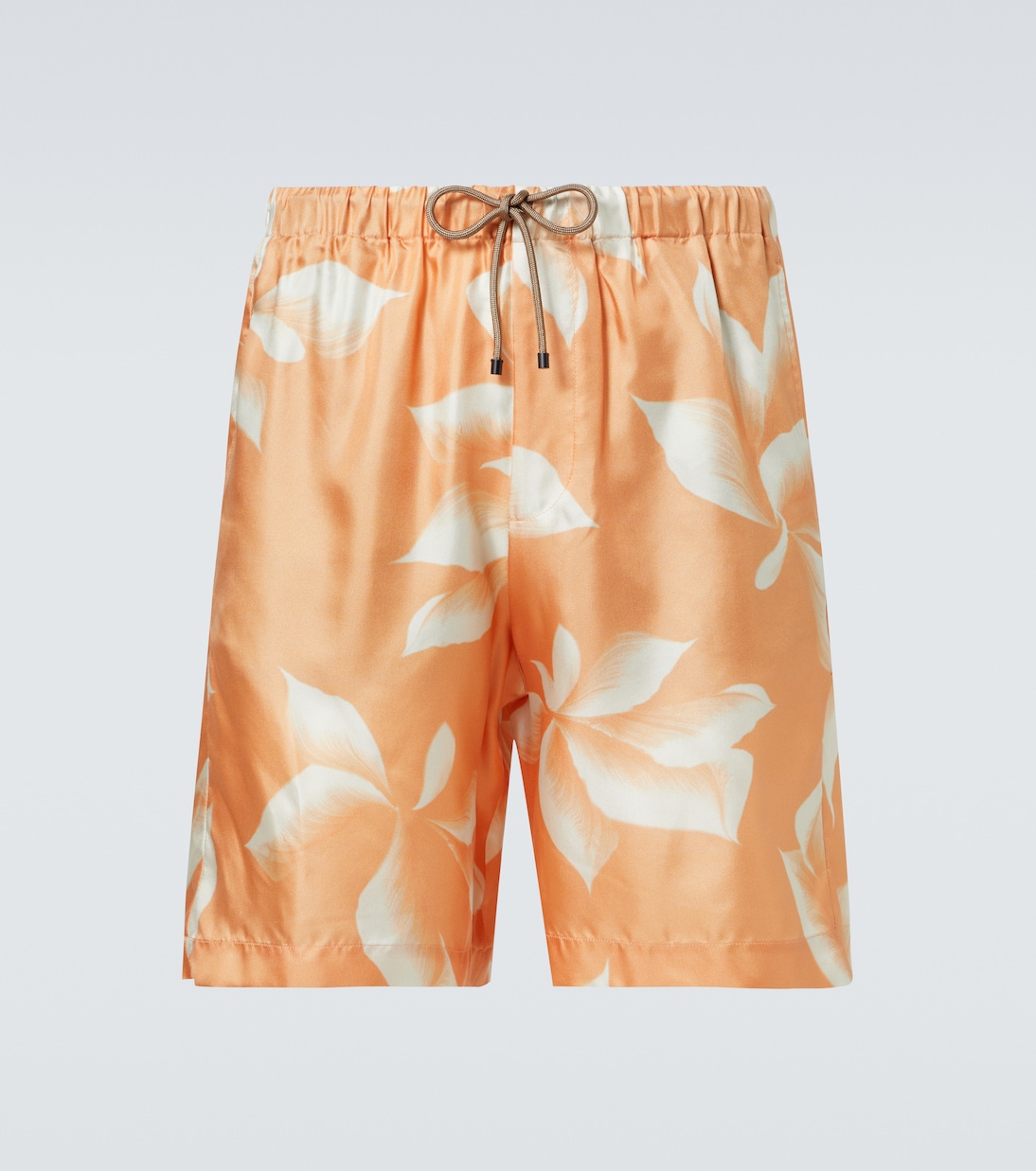 

Шелковые шорты с принтом Dries Van Noten, Peach