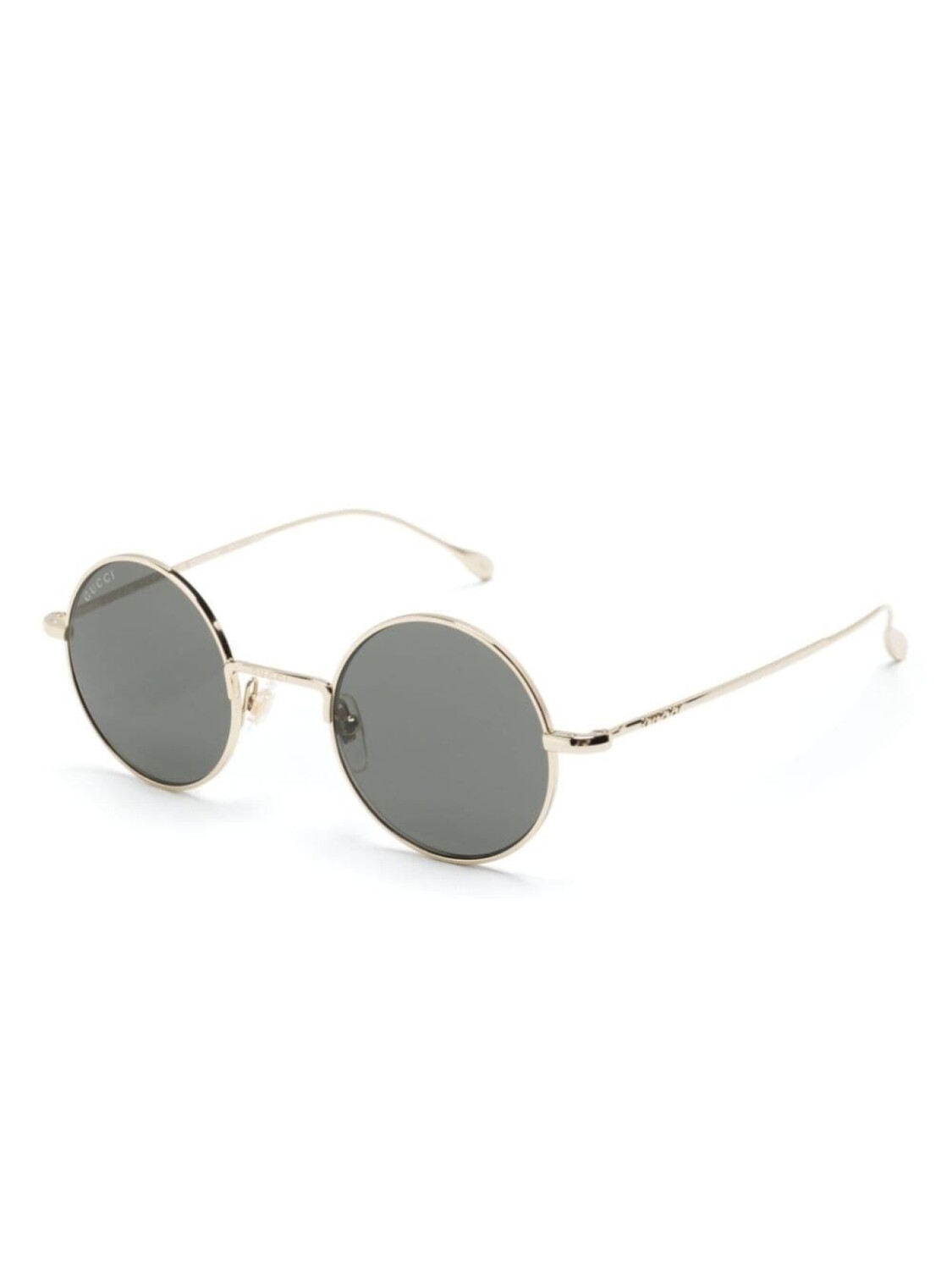 Gucci Eyewear солнцезащитные очки в круглой оправе, золотистый — фото 2
