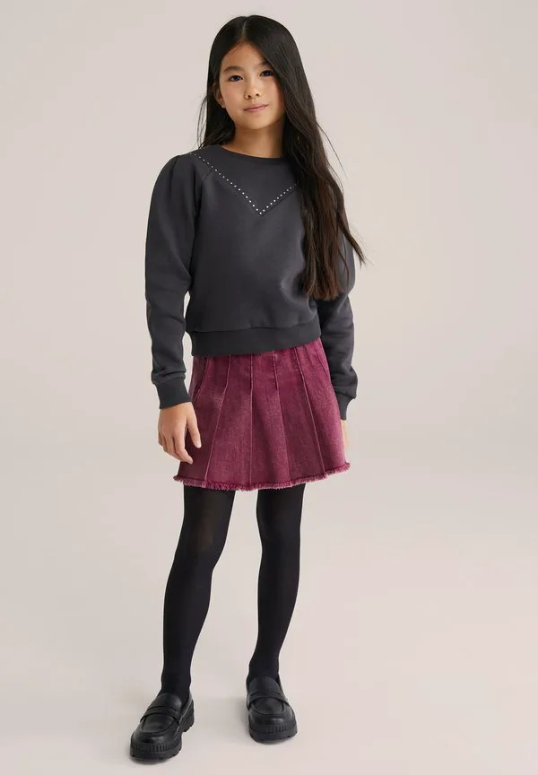 Плиссированная юбка «синий хребет» We Fashion, Light Purple — фото 3
