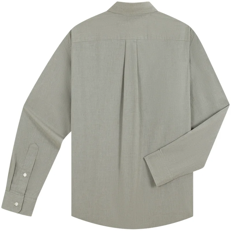 Рубашка мужская с лацканом Tommy Hilfiger, Gray Green 0N5 — фото 3