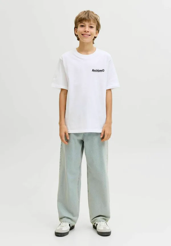 Футболка с принтом Jack & Jones Junior, Bright White
