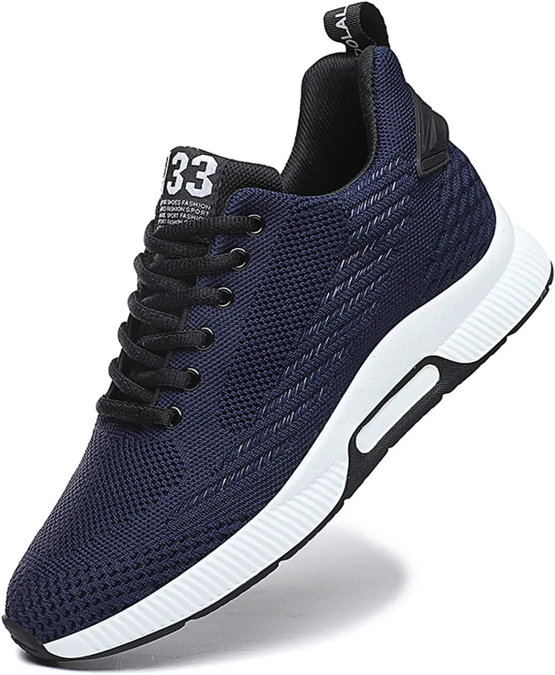 

Кроссовки FLIOZY с подъемом на 6 см для мужчин, невидимая вставка для увеличения роста, спортивные кроссовки на шнуровке, повседневная обувь для прогулок, синий