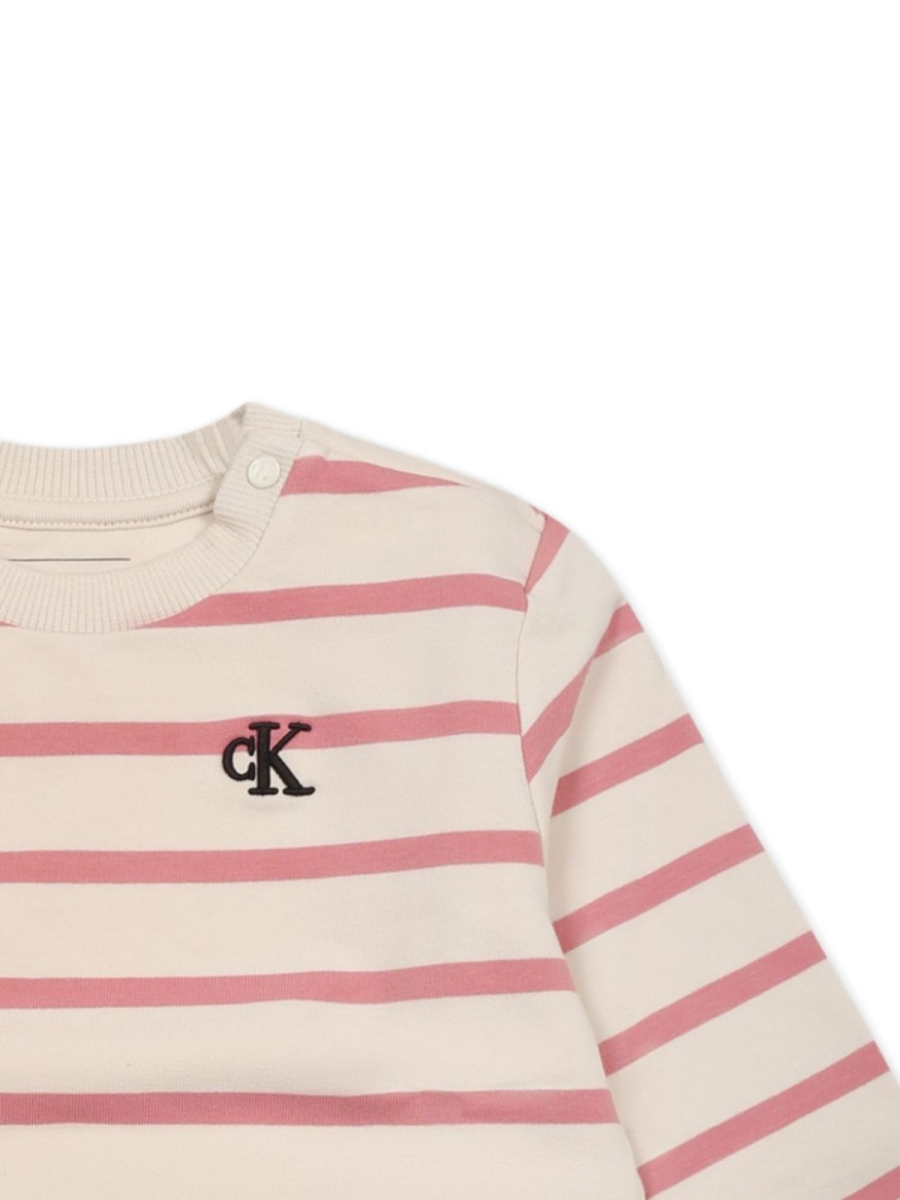 Calvin Klein Kids свитер в полоску, нейтральный цвет — фото 3