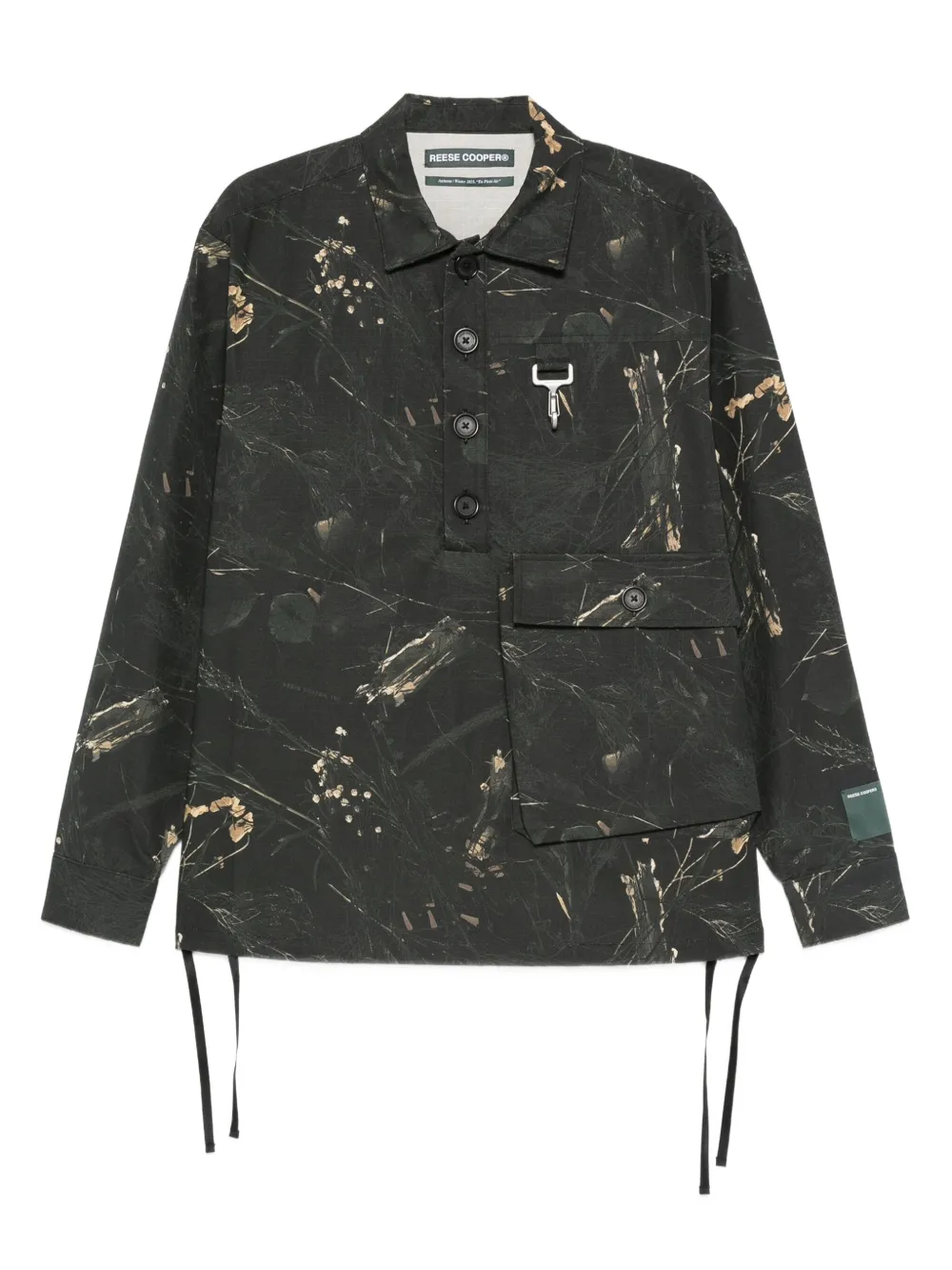 

Карго-рубашка с цветочным принтом Reese Cooper, зеленый