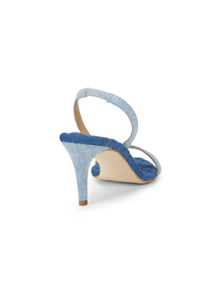 Босоножки Claudia 75MM из денима с открытой пяткой Aera, цвет Denim — фото 3