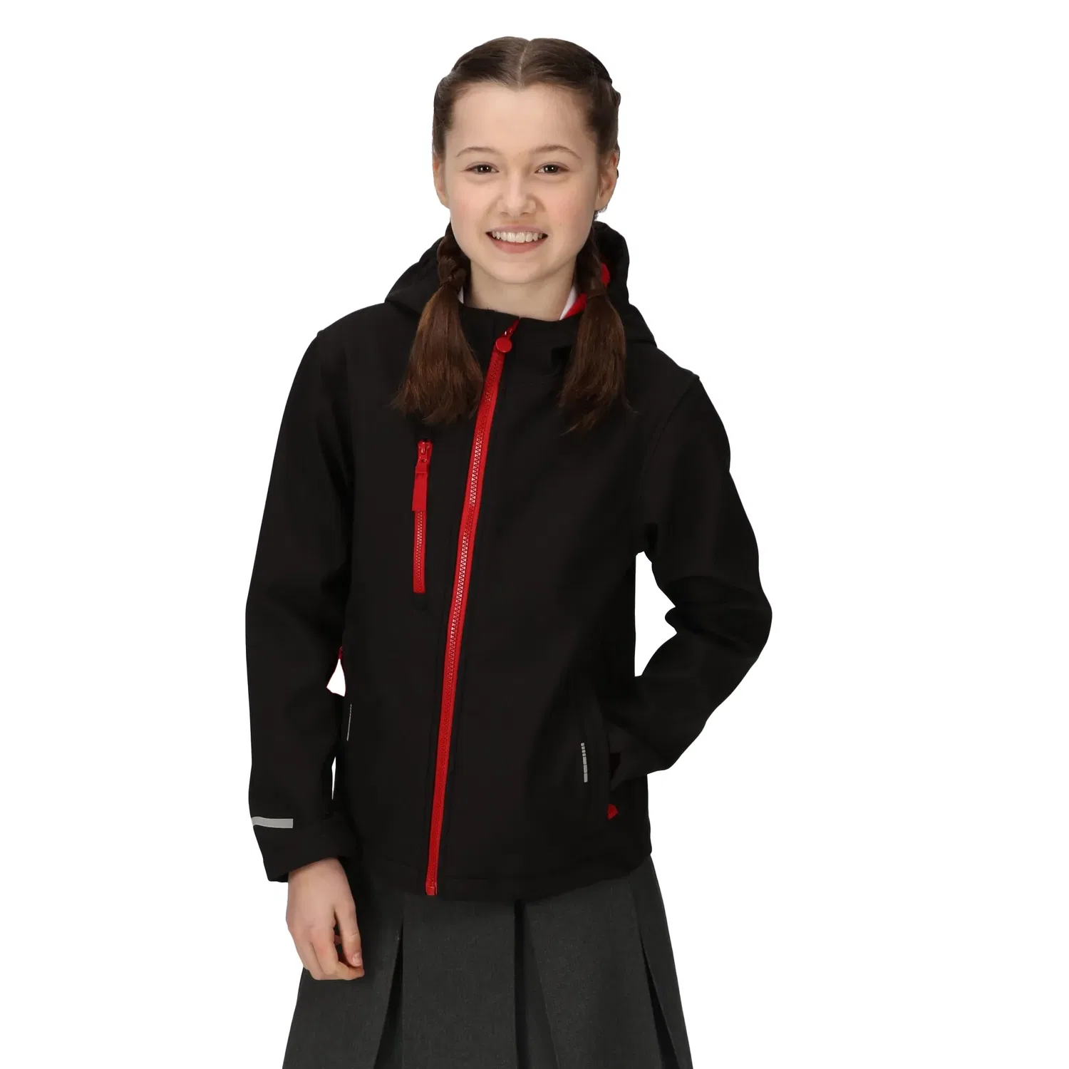 Детская куртка из софтшелла с мембраной Regatta Professional, черный — фото 3