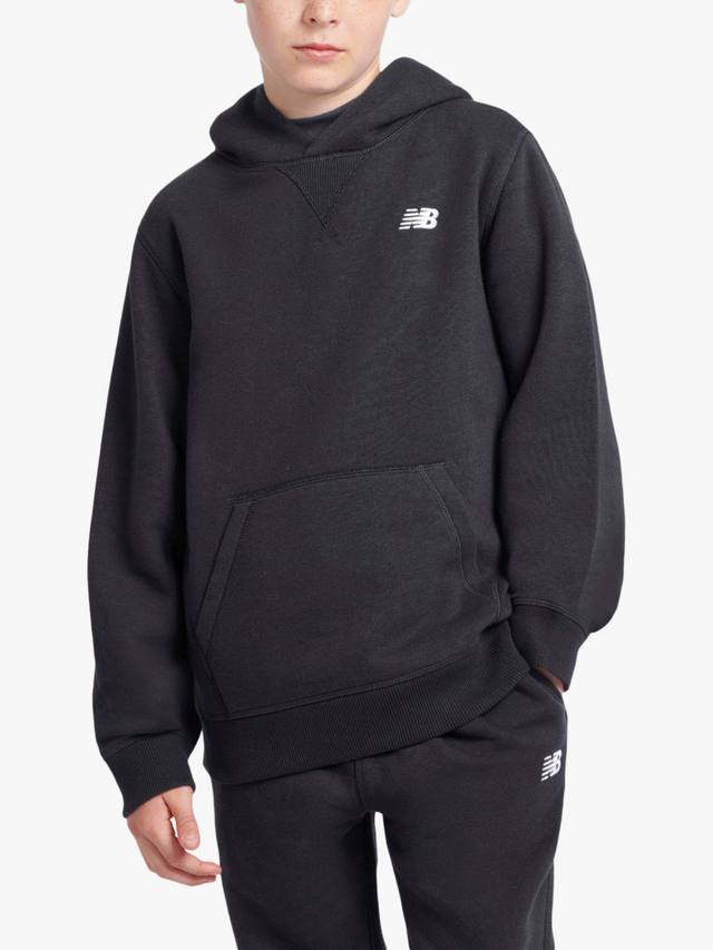 

Детская худи с маленьким логотипом на спине New Balance, Caviar