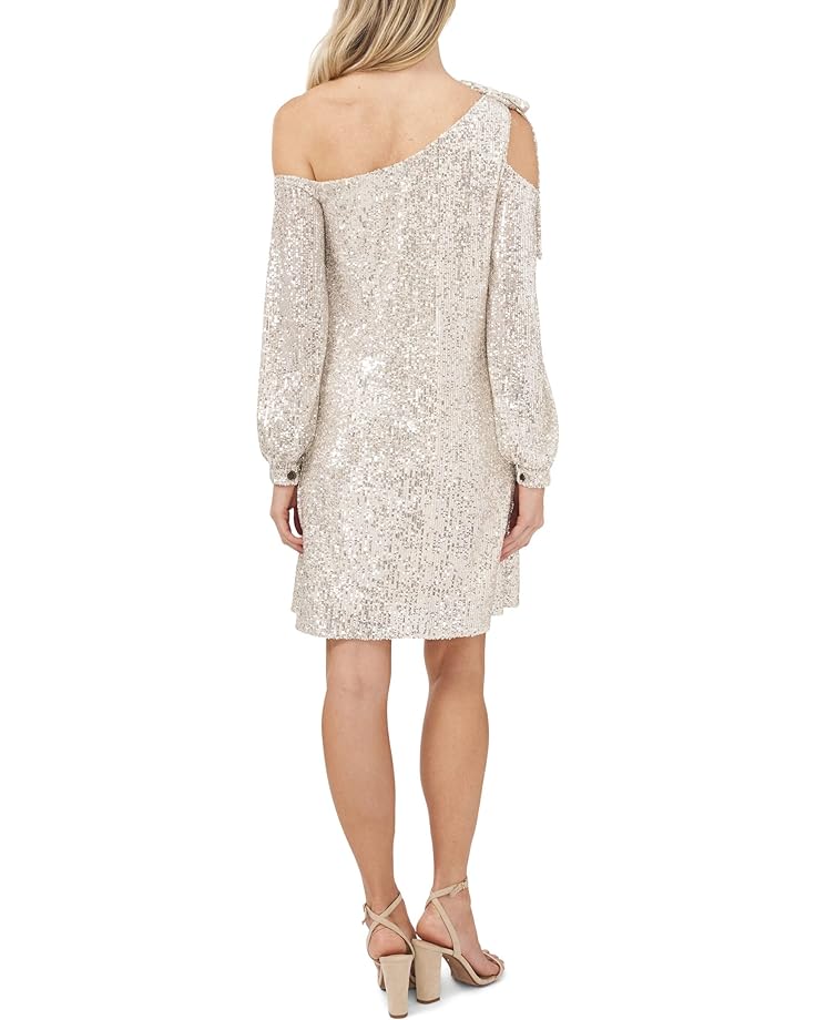 

Платье CeCe One Shoulder Ruffled Sequin Dress, цвет Champagne