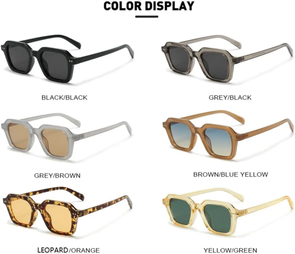 

Солнцезащитные очки для мужчин и женщин - защита UV400 - градиентные линзы с цветными заклепками для занятий спортом на открытом воздухе и вождения DSVIGF, Grey Black