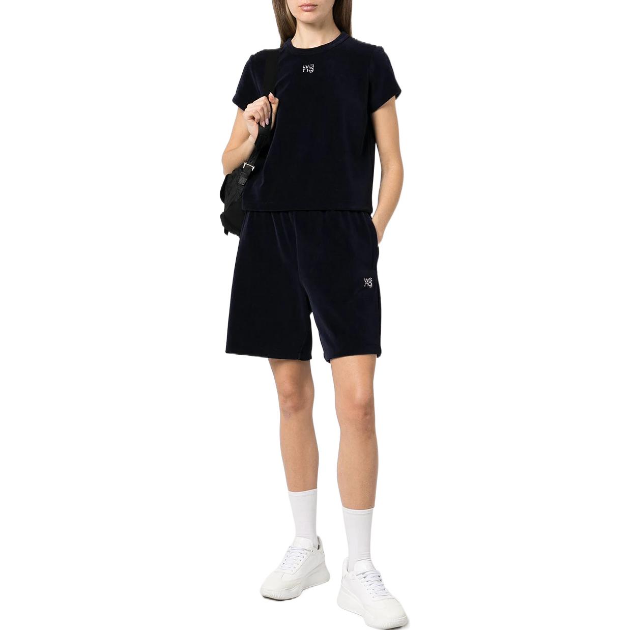 Alexander Wang Женские повседневные шорты темно-синего цвета — фото 4