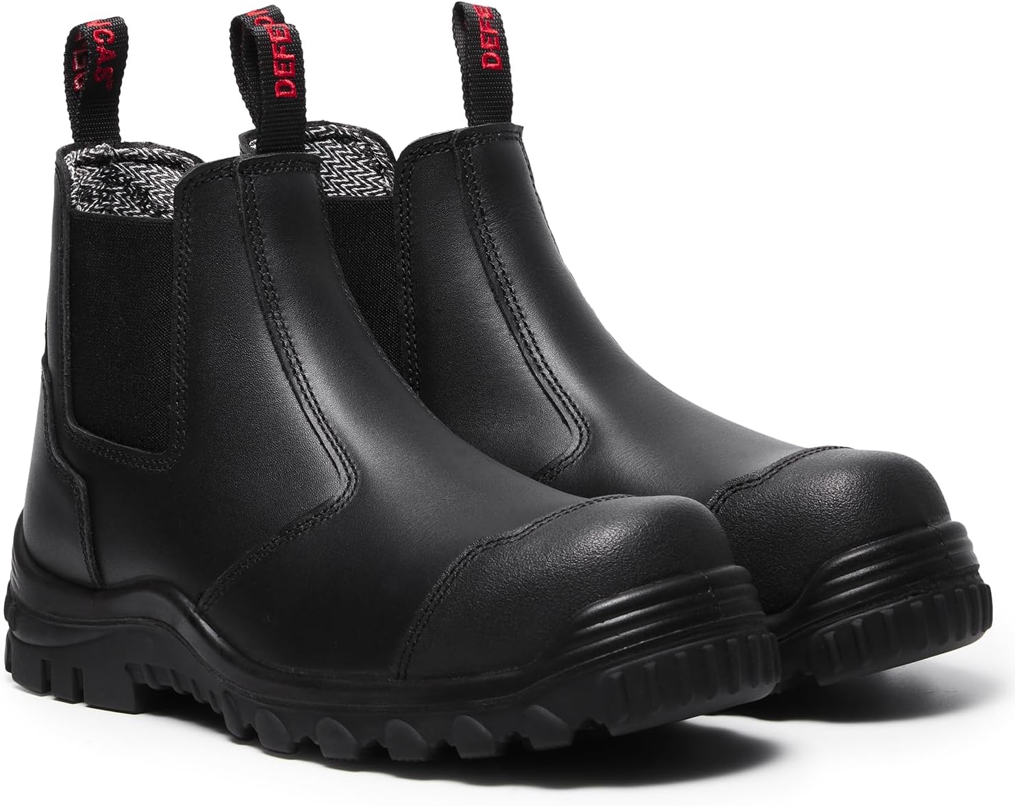 Ботинки Defencas Slip-On для мужчин с эластичными вставками, стелькой из памяти PU, резиновой противоскользящей подошвой, сертифицированные по стандарту ASTM F2413, дышащей подкладкой Coolmax D058706, D058706, 6\" Composite-toe — фото 2