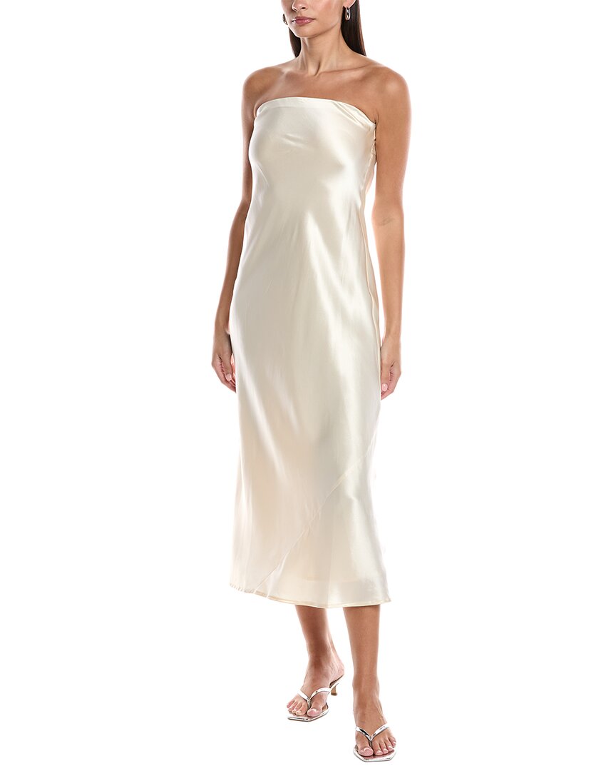 

O P T Рейган шелковое платье-комбинация OPT, белый