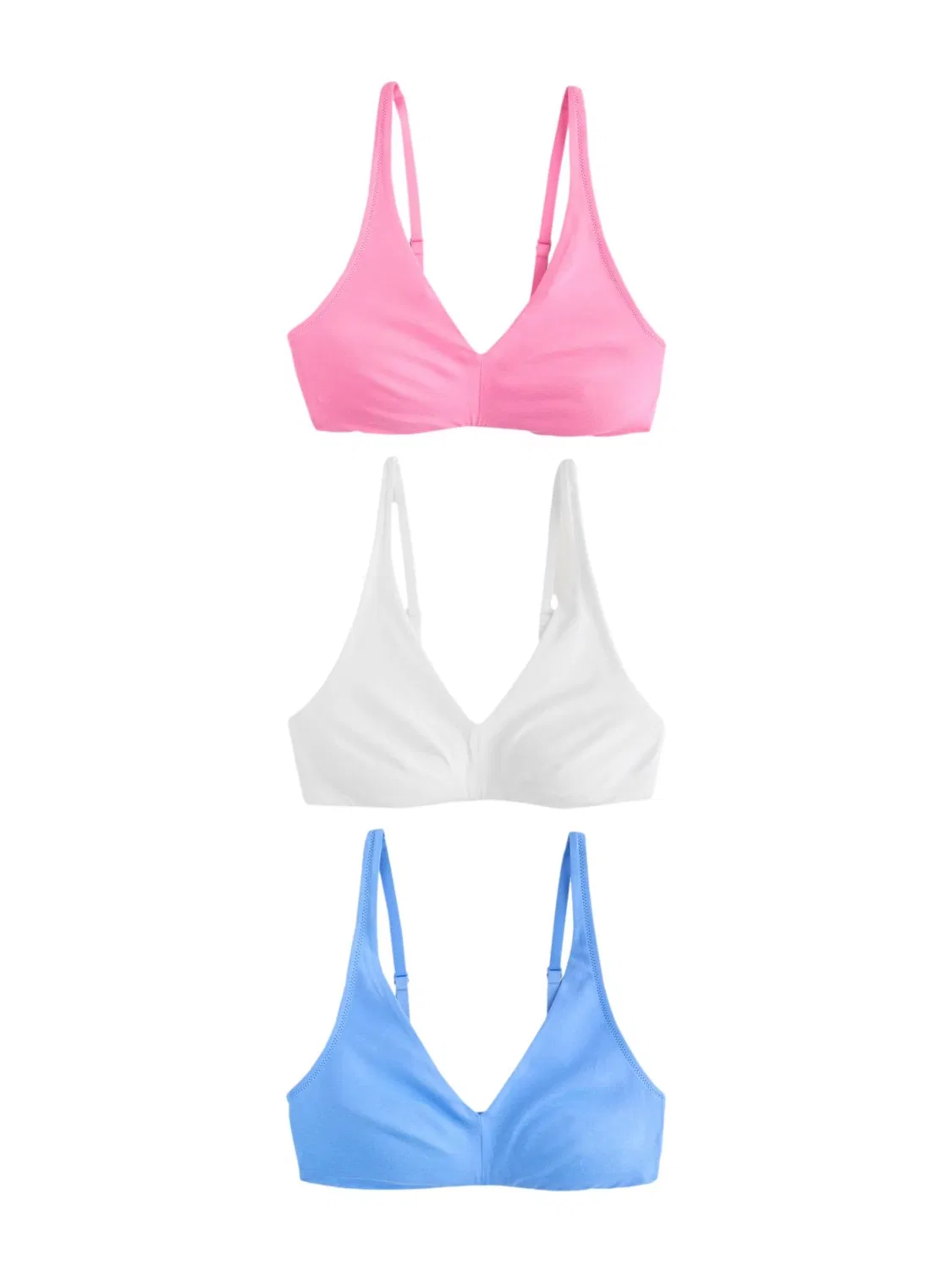 Треугольный бюстгальтер 'Максимальный комфорт' Next, Sky Blue/Light Pink/White